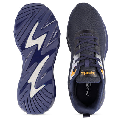ZYLOK Men's Lace-up Sports Shoe - Navy Blue