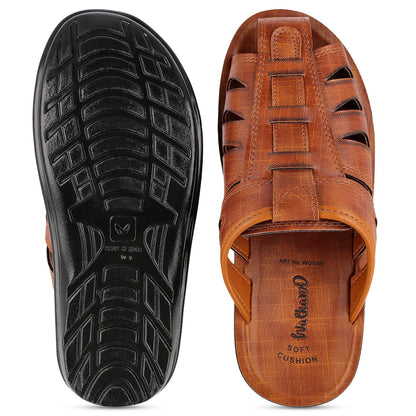 Men's Fishermen Cut Slide Sandals  - WG5309 Tan