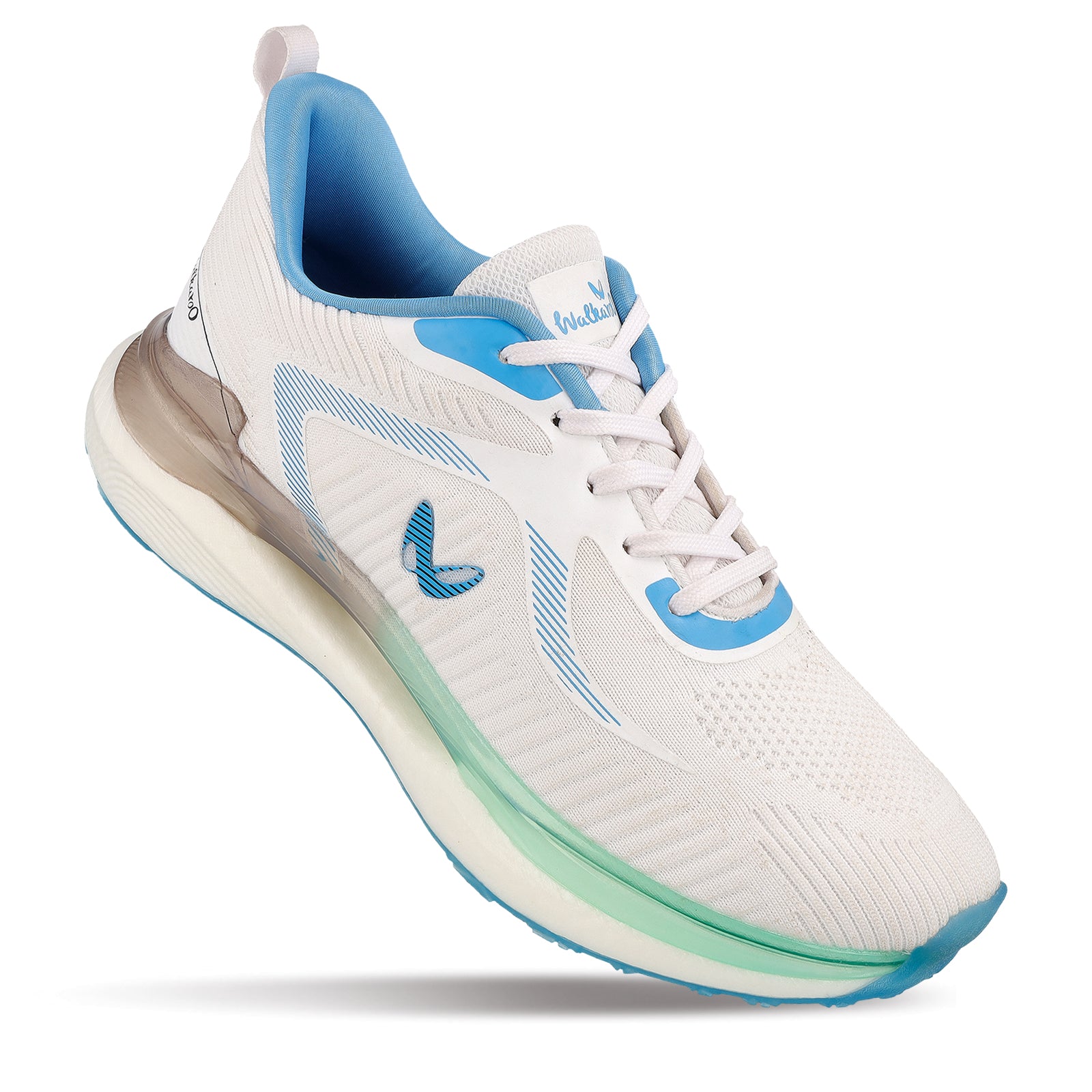 Men's Lace-up Sports Shoe - WS9122 White Turquoise