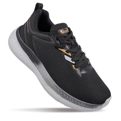 Men's Lace-up Walking Shoe - WS9607 Black