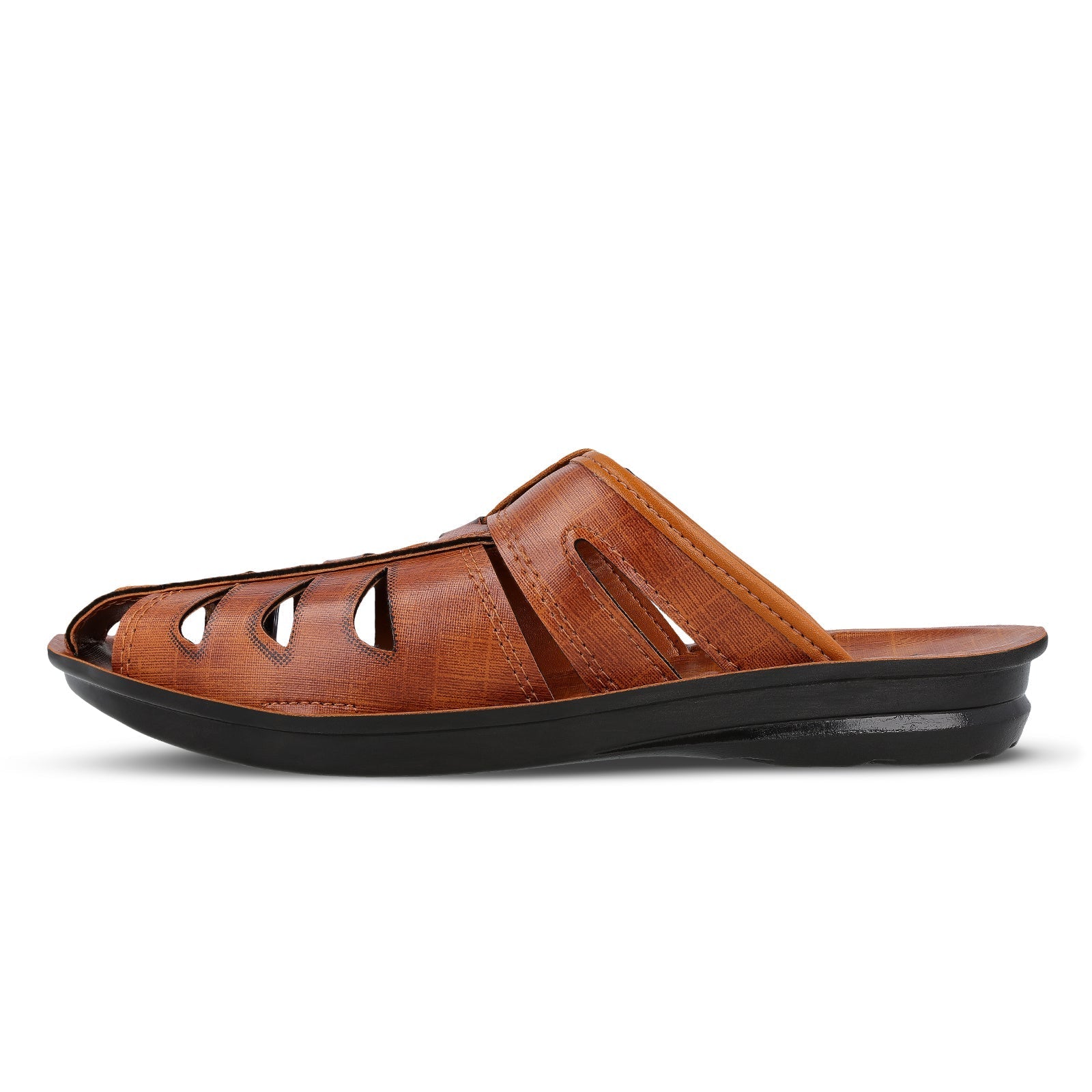 Men's Fishermen Cut Slide Sandals  - WG5309 Tan