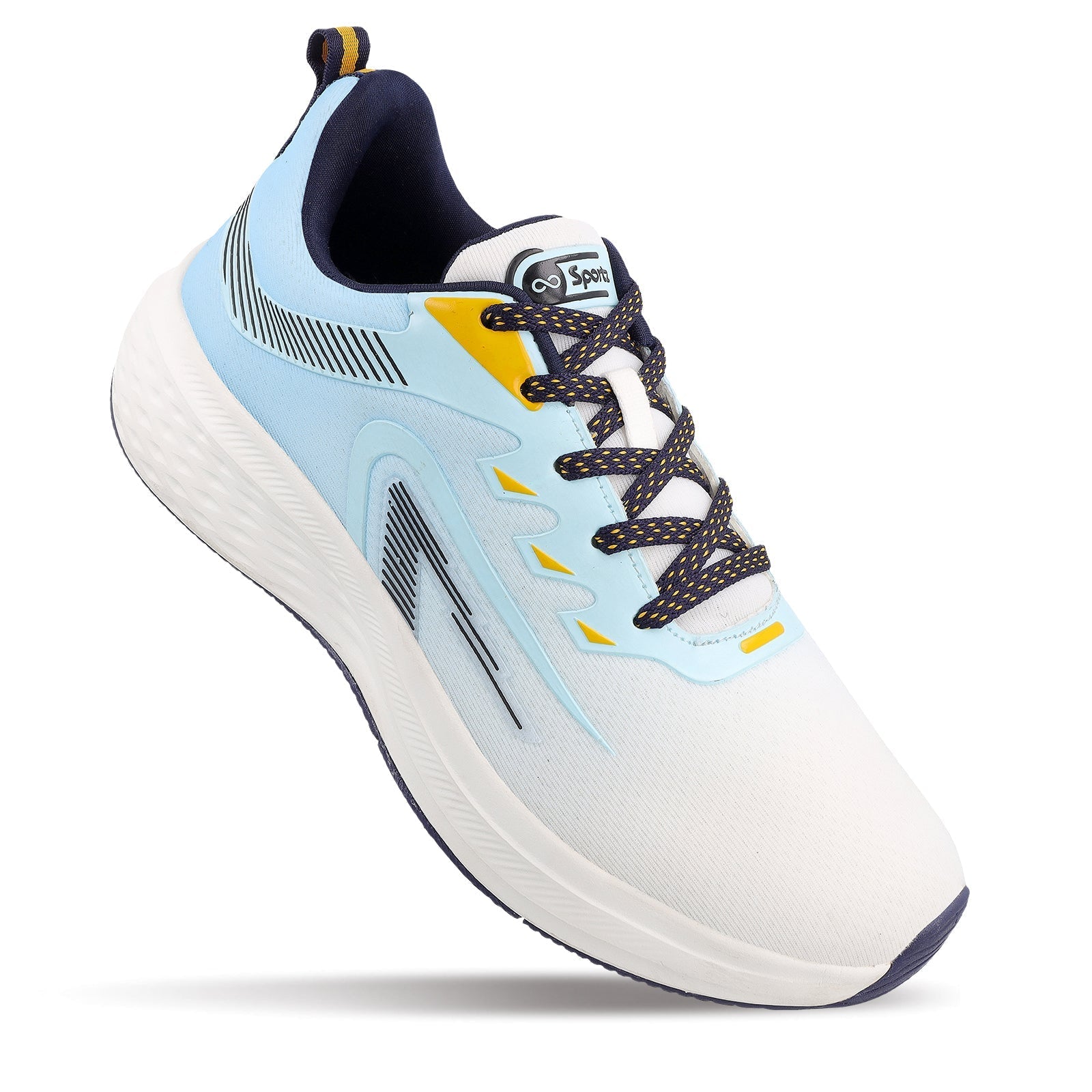 TYGA Men's Lace-up Sports Shoes - White Sky