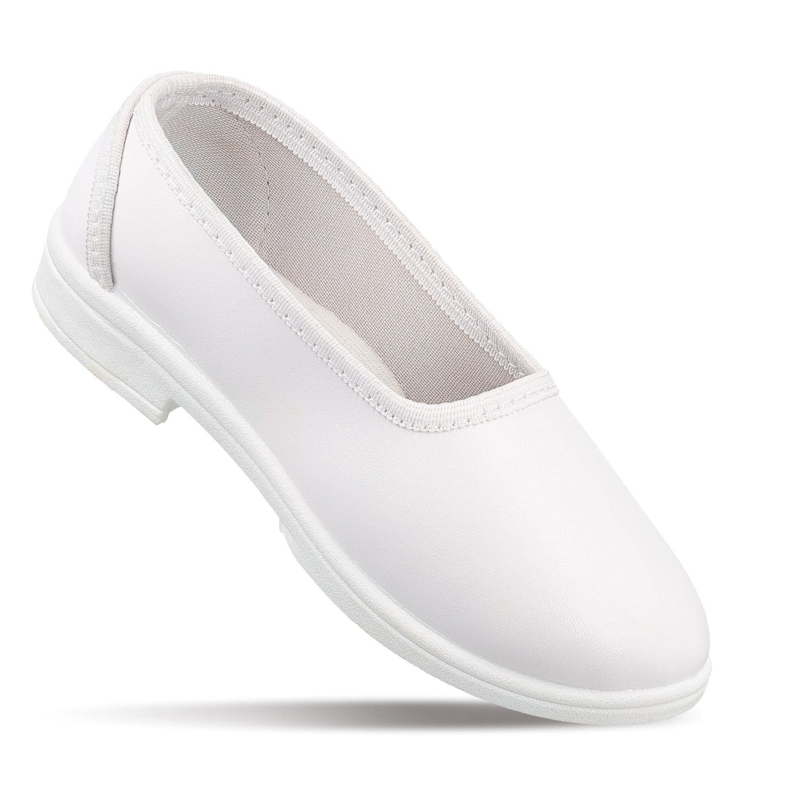 Kids Slip-On school Shoe - WV593 White