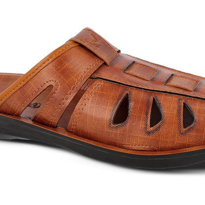 Men's Fishermen Cut Slide Sandals  - WG5309 Tan