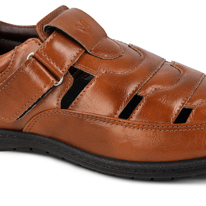 Walkaroo Xgo Gents Solid Roman Sandals  - WF6259 Tan