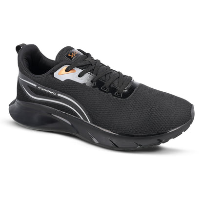ZYLOK Men's Lace-up Sports Shoe - Black Gold