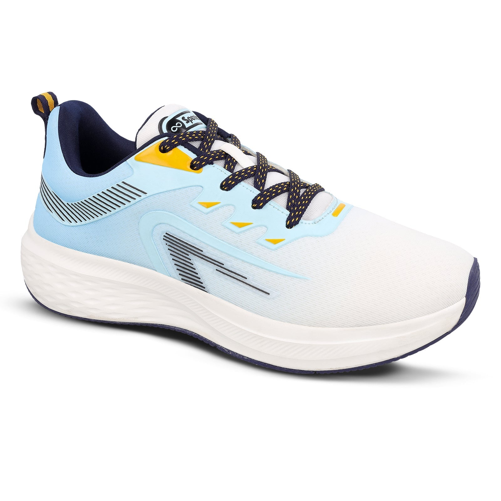 TYGA Men's Lace-up Sports Shoes - White Sky