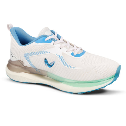 Men's Lace-up Sports Shoe - WS9122 White Turquoise