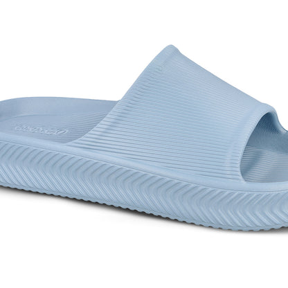 Walkaroo Mens Flip Flop Sliders  - WC8737 Aqua Blue
