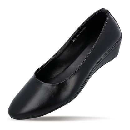 Walkaroo Womens Pull-on Formal Shoes - 16804 Black - Walkaroo Footwear