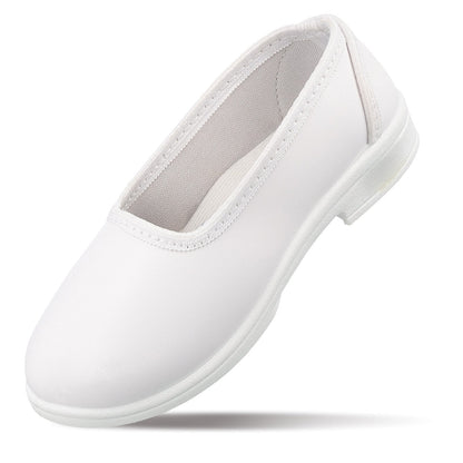 Kids Slip-On school Shoe - WV593 White