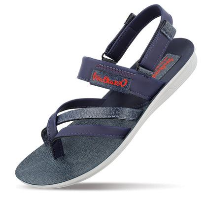 Walkaroo Boys Strappy Slide Sandals - W5767 Blue Grey - Walkaroo Footwear