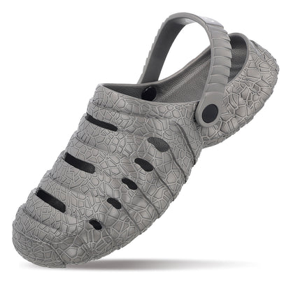 Walkaroo Men's Clogs  - WC8761 Dark Grey