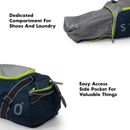 Weekend Sports Duffel - Navy Silver