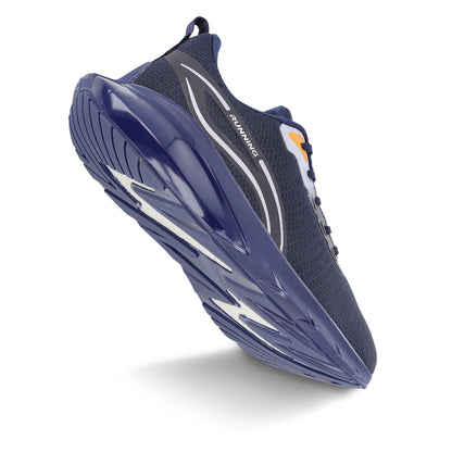 ZYLOK Men's Lace-up Sports Shoe - Navy Blue