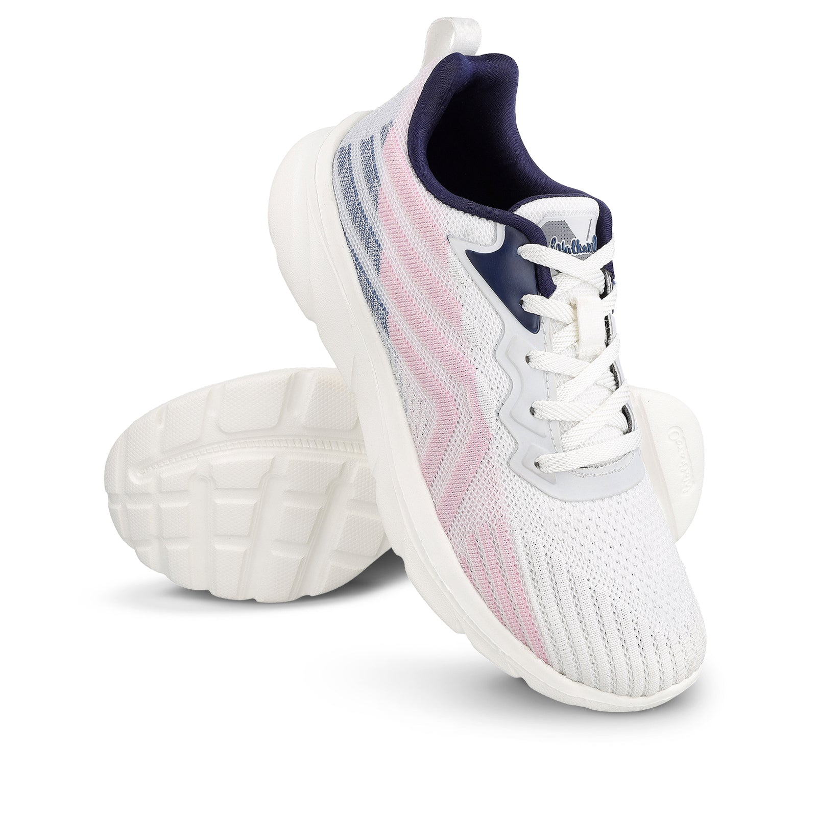 Women's Life Style Shoes - WS97093 White Navy Blue