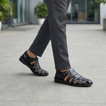 Men's Fisherman Sandals - 13505 Black