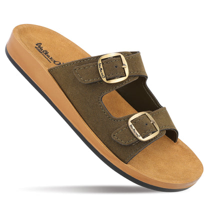 Women's Daily Wear Sandals - WE2362 Green Beige