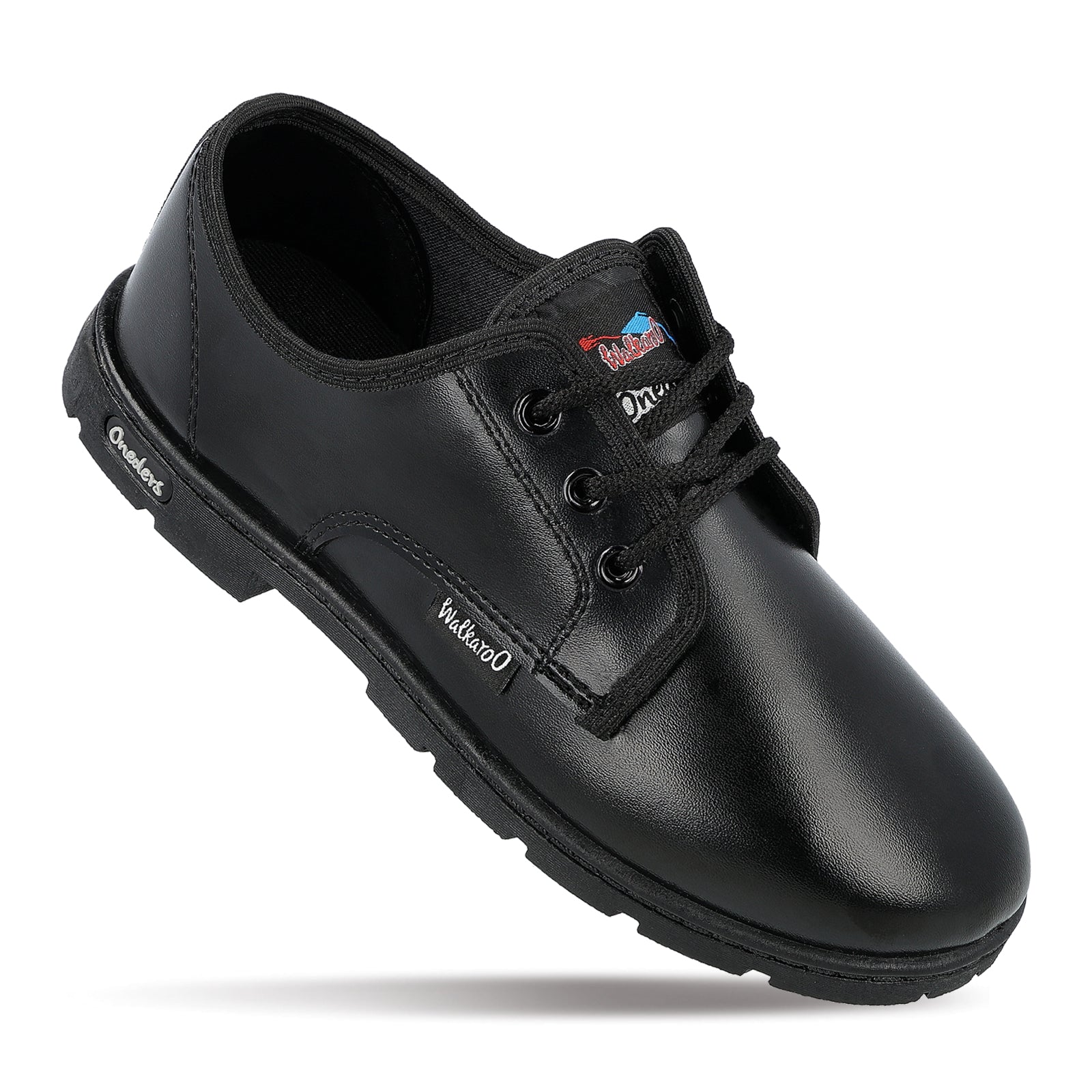 Walkaroo Kids School Shoes - WV521 Black - Walkaroo Footwear
