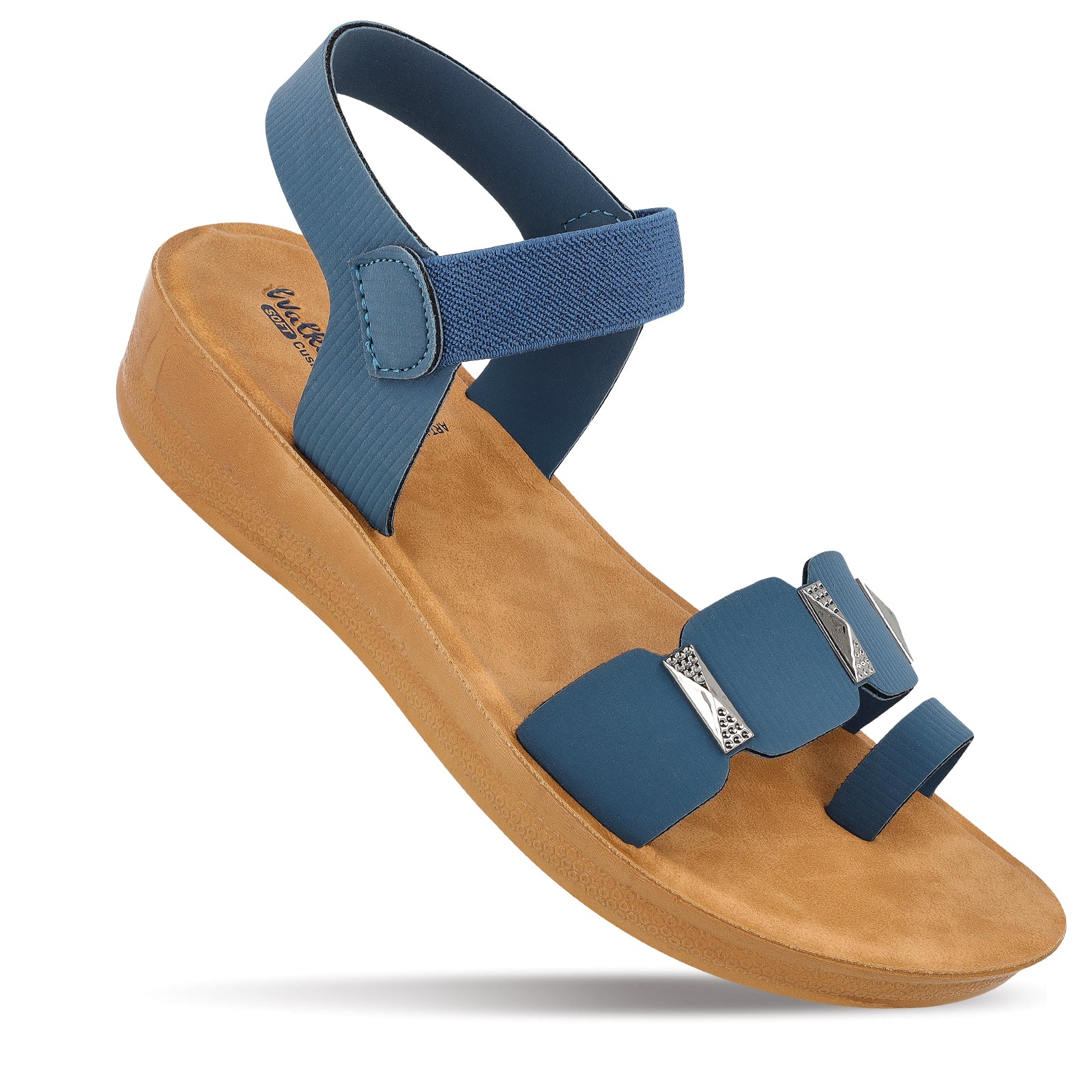 Women's Wedge Heel Sandals  - WLR77021 Peacock Blue