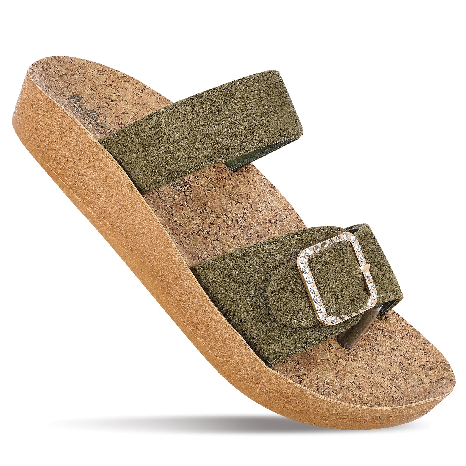 Women's Daily Wear Sandals - WLP74015 Olive Beige
