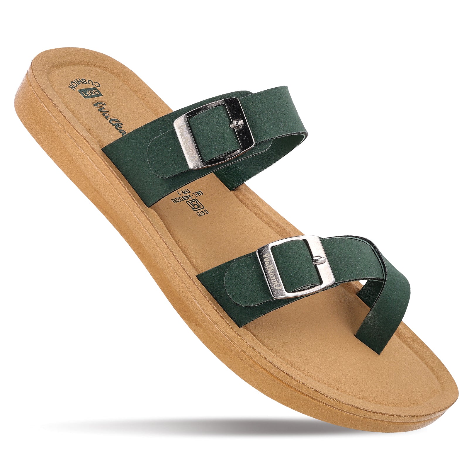 Women's Daily Wear Sandals  - WL7645 Green Beige