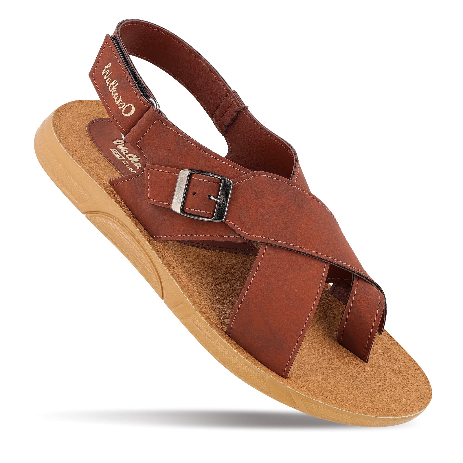 Men s Daily Wear Sandals WG5817 Barn Red Walkaroo Footwear