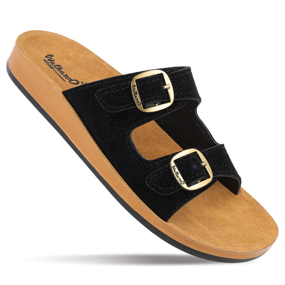 Women's Daily Wear Sandals - WE2362 Black Beige