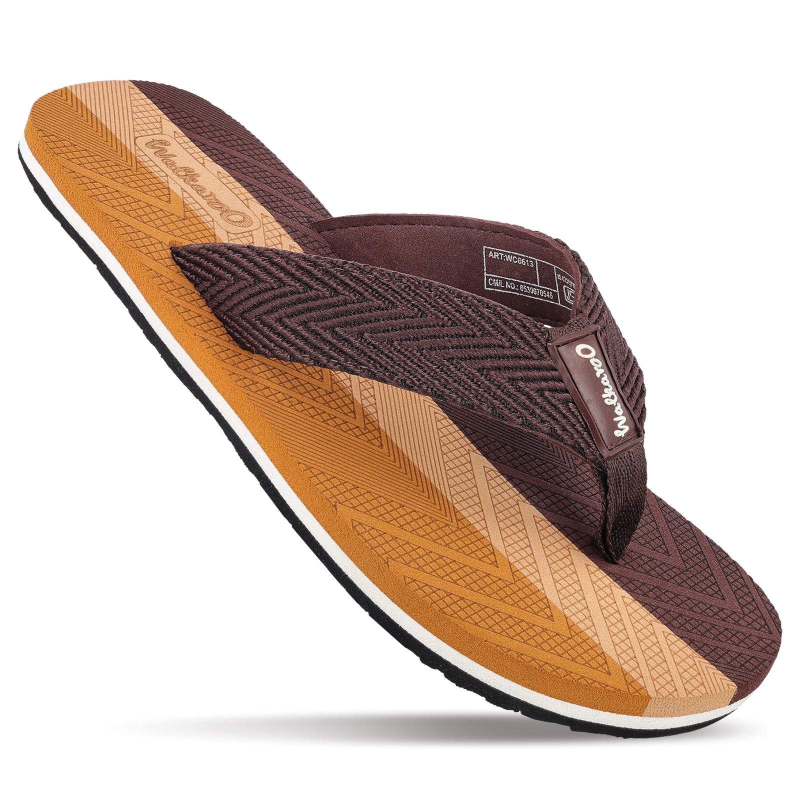 Men's Flip-Flop Slippers - WC6613 Brown Tan – Walkaroo Footwear