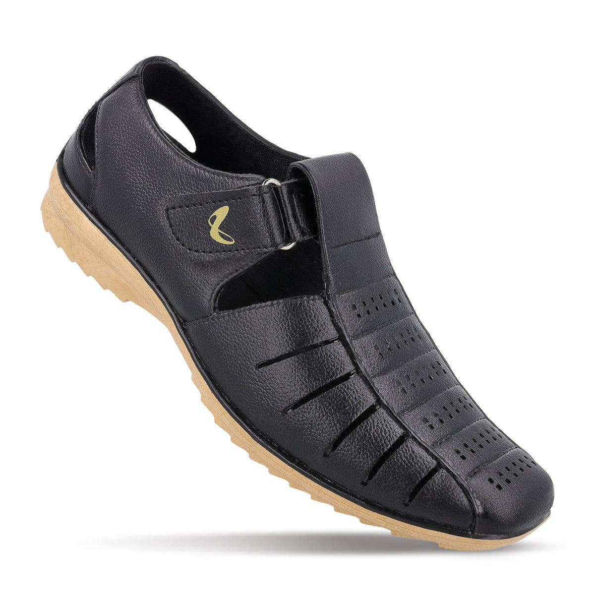 Men's Fisherman Sandals - 12305 Black Beige