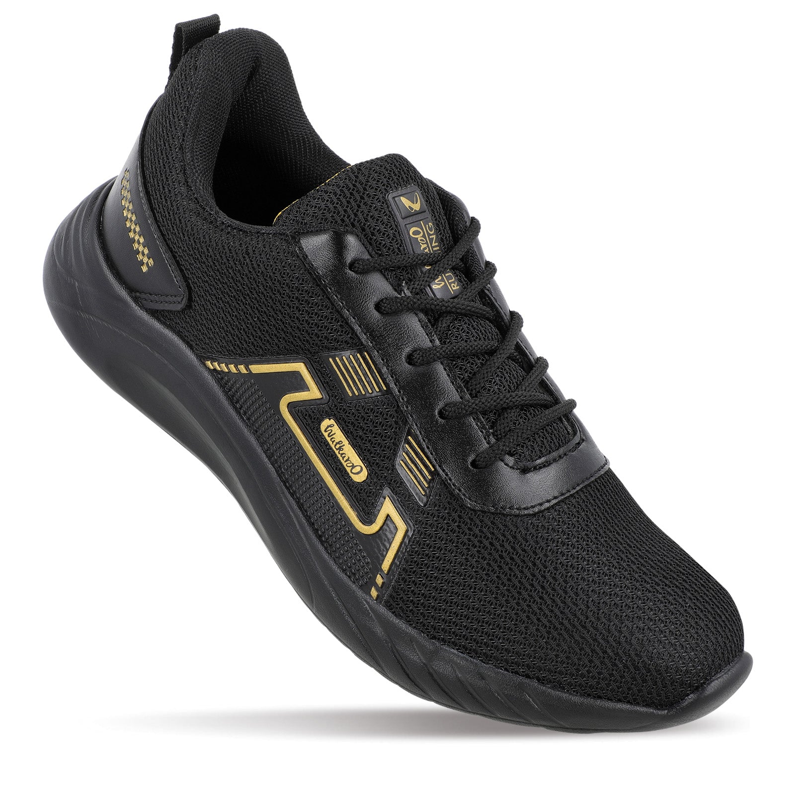 Men's Lace-up walking Shoes - WS3065 Black Gold