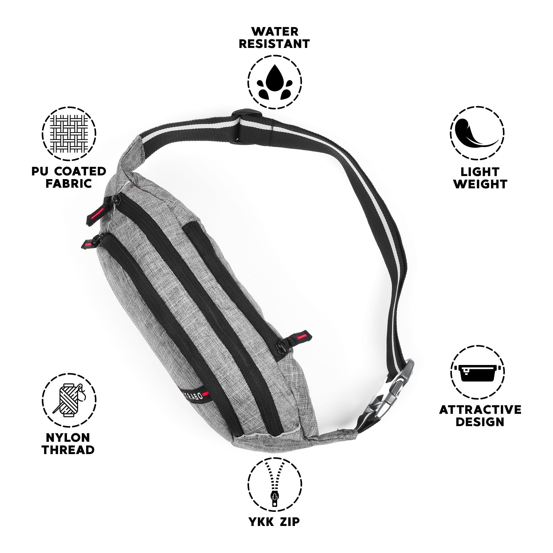 Bronko Waist Bag - Grey