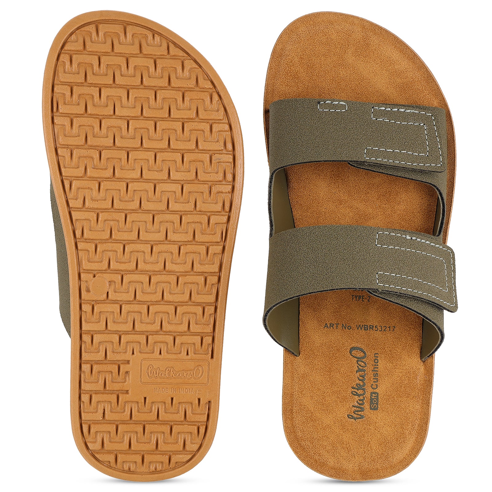 Boy's Daily Wear Sandals - WBR53217 Olive