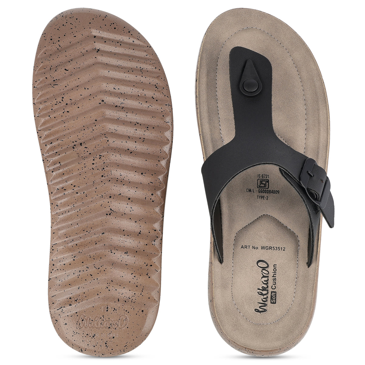 Men's Daily Wear Sandals - WGR53512 Black