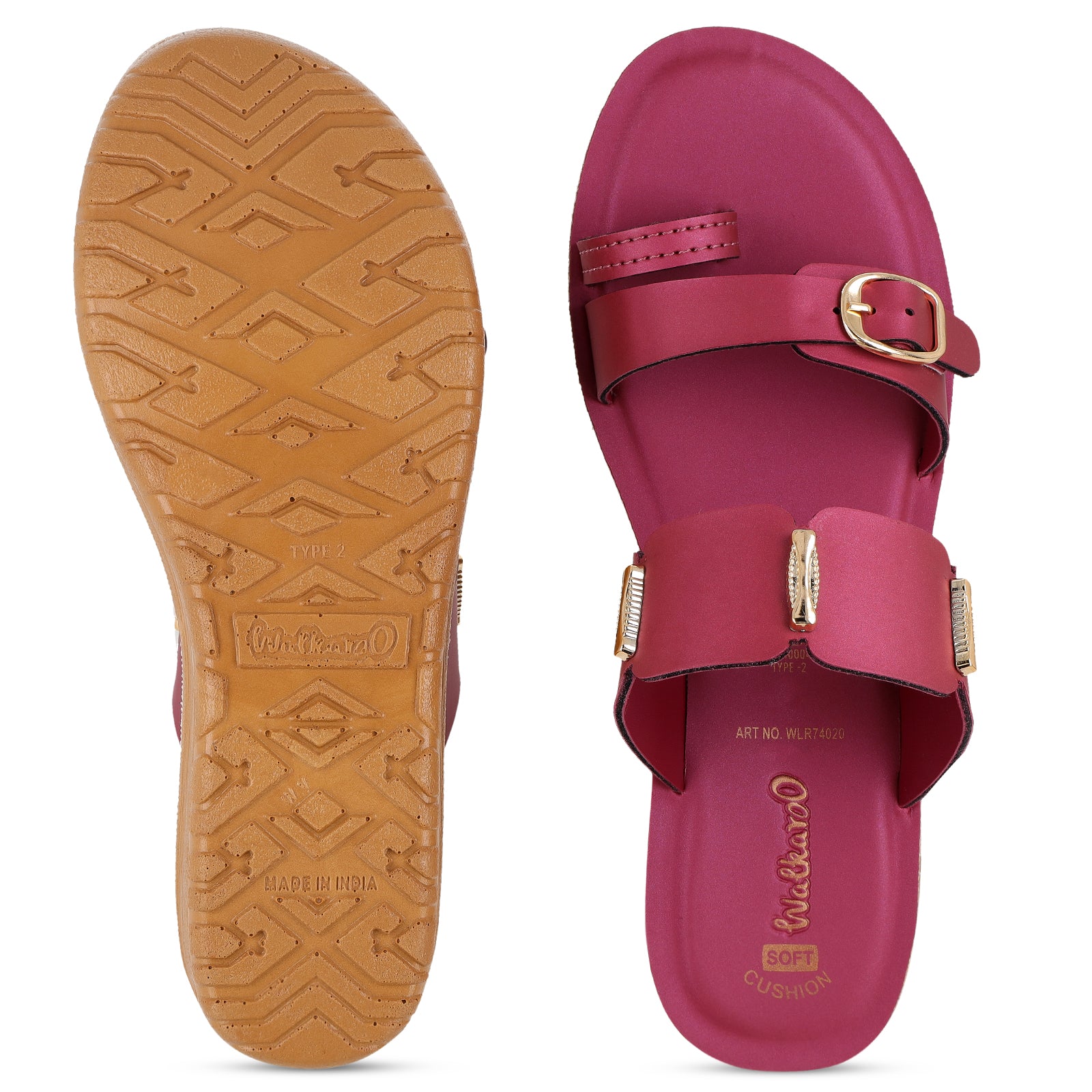 Women's Wedge Heel Sandals  - WLR74020 Maroon