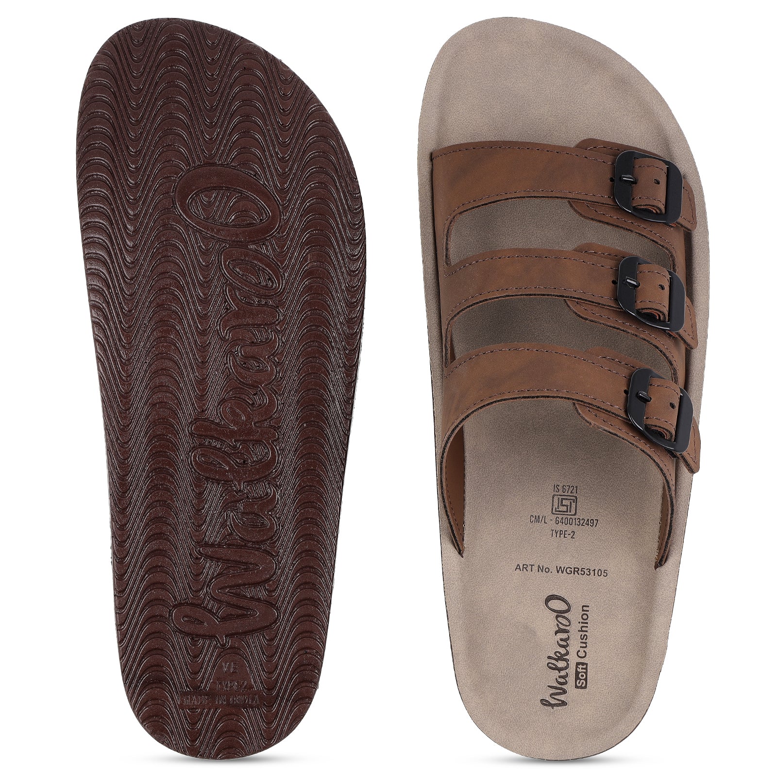 Men's Daily Wear Sandals - WGR53105 Brown