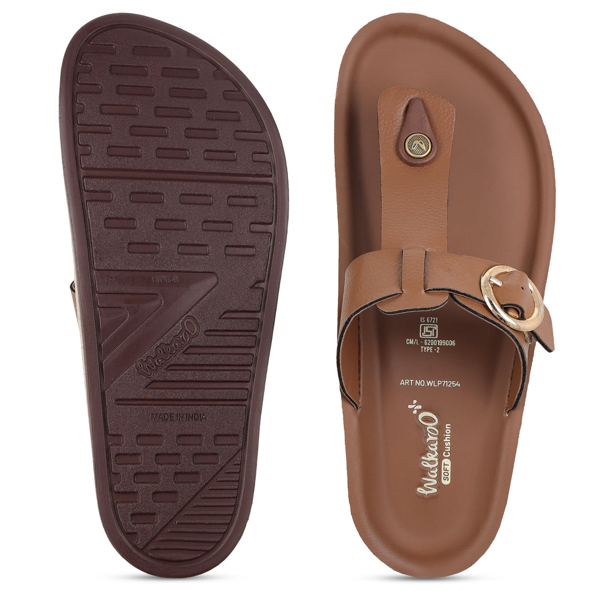 Women's Daily Wear Sandals - WLP71254 Toffee