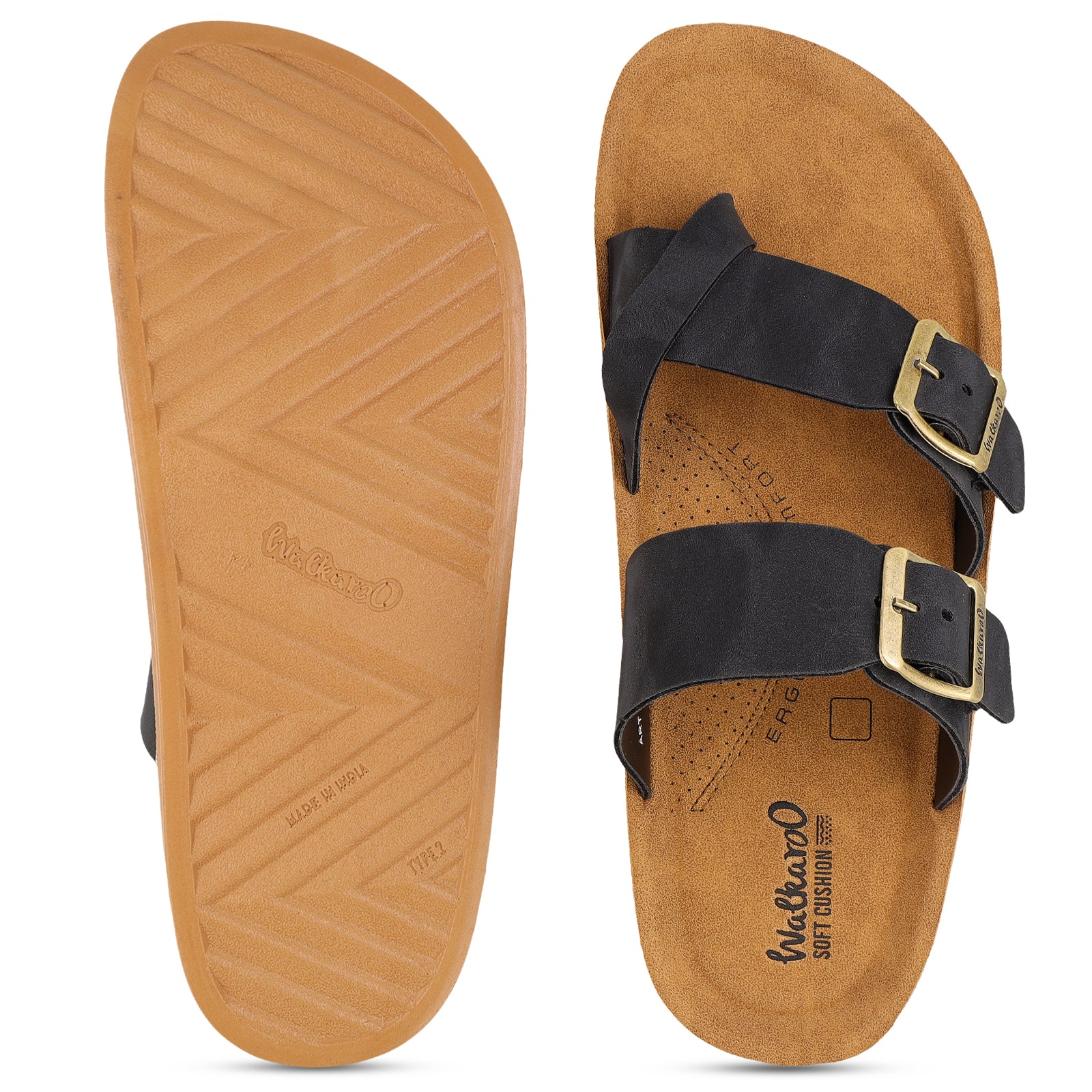 Men's Daily Wear Sandals - WGR53247 Black Beige