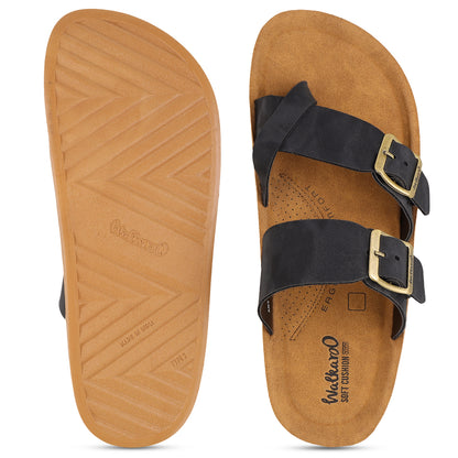 Men's Daily Wear Sandals - WGR53247 Black Beige