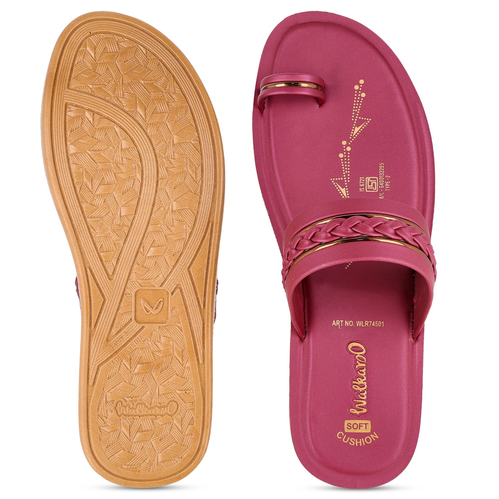 Women's Daily Wear Sandals  - WLR74501 Maroon