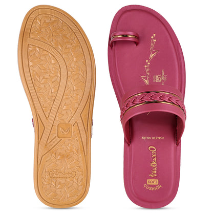 Women's Daily Wear Sandals  - WLR74501 Maroon