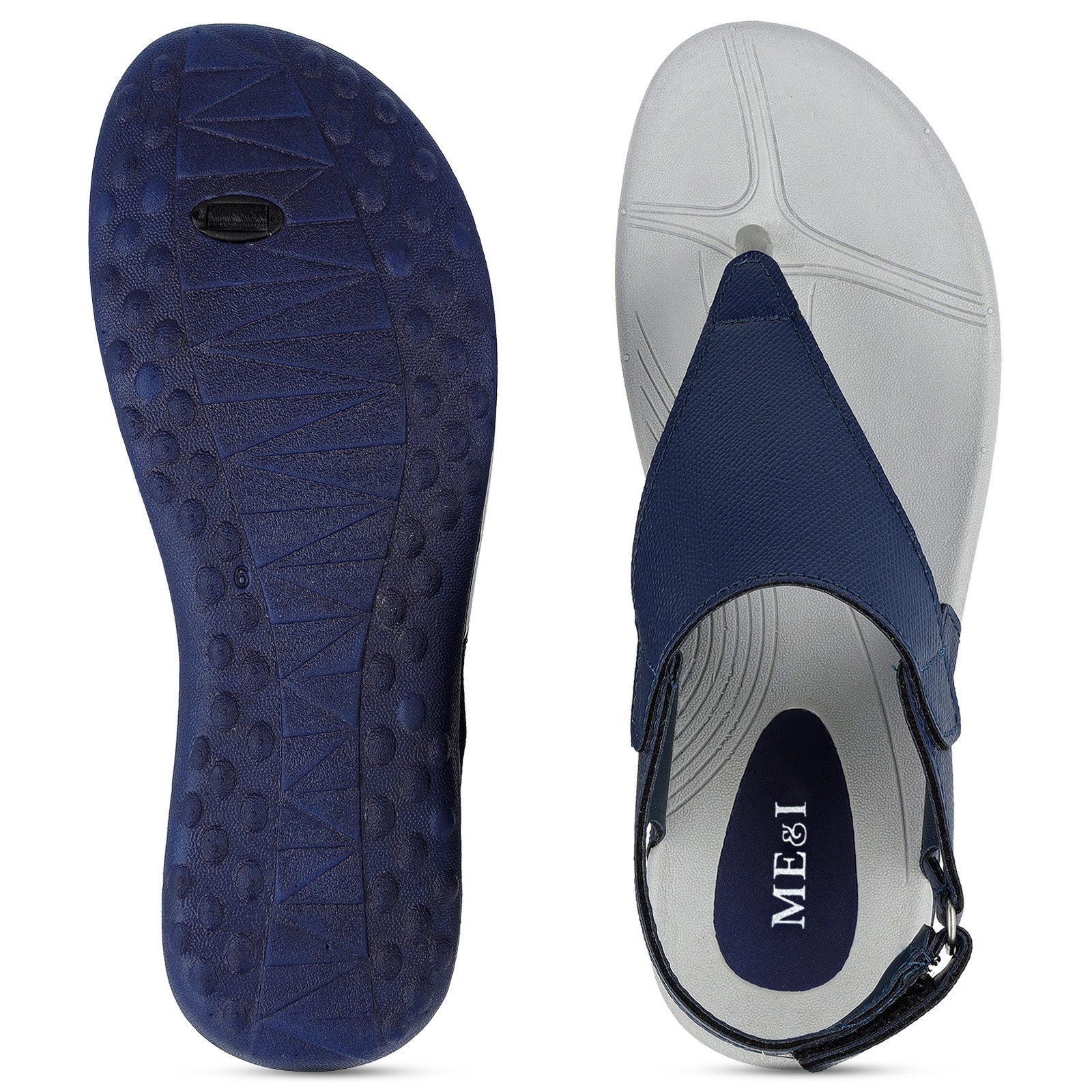 ME & I Women's Flip-Flop  - MI97096 Navy Blue