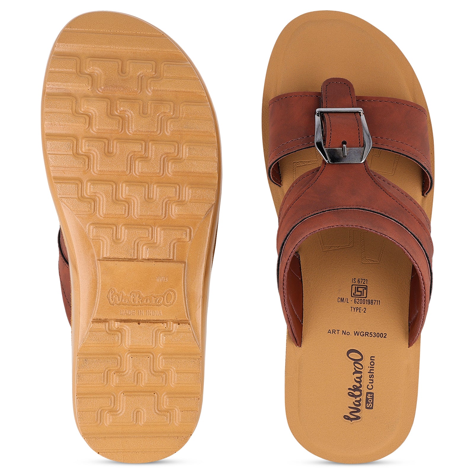 Men's Daily Wear Sandals - WGR53002 Barn Red