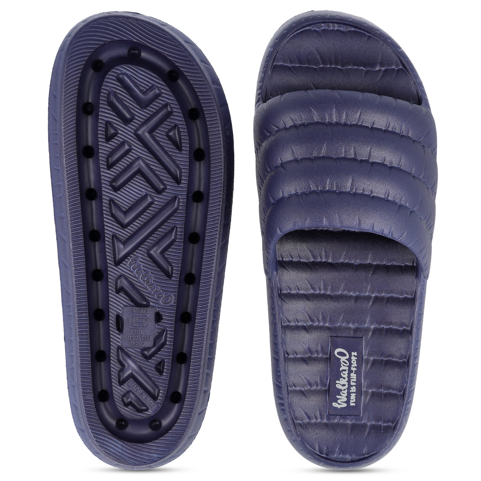 Men's Flip Flop Sliders  - WC8770 Navy Blue