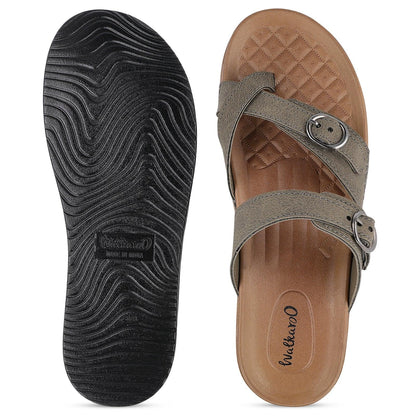 Women's Daily Wear Comfort Sandals - WE2501 OLIVE