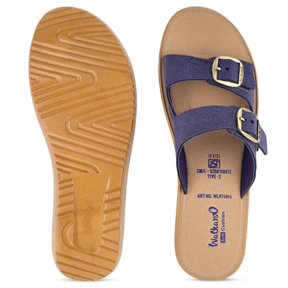 Women's Daily Wear Sandals  - WLR74005 Navy Blue