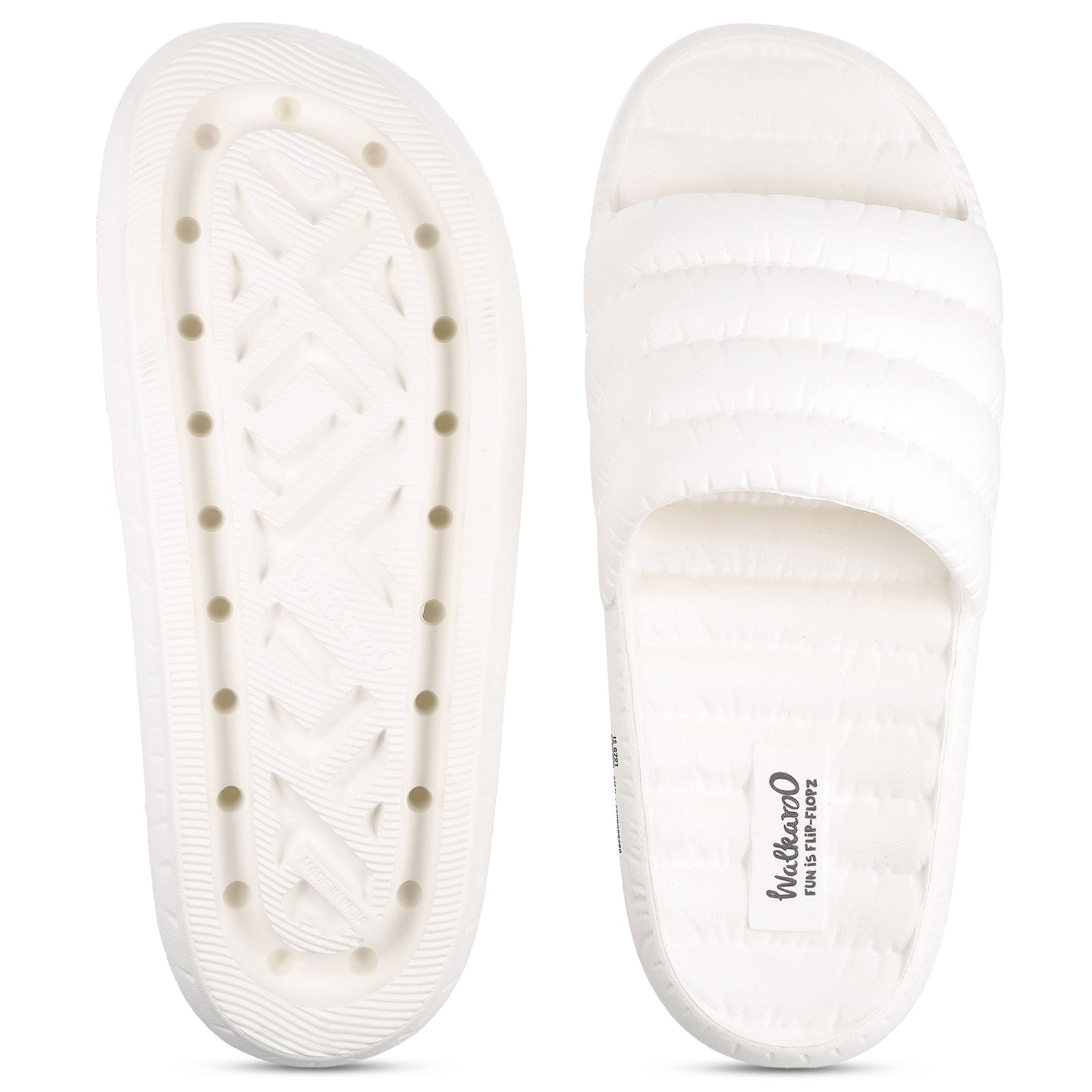 Men's Flip Flop Sliders  - WC8770 White