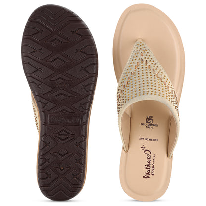 Sparkles Women's Daily Wear Sandal - WE2026 Cream