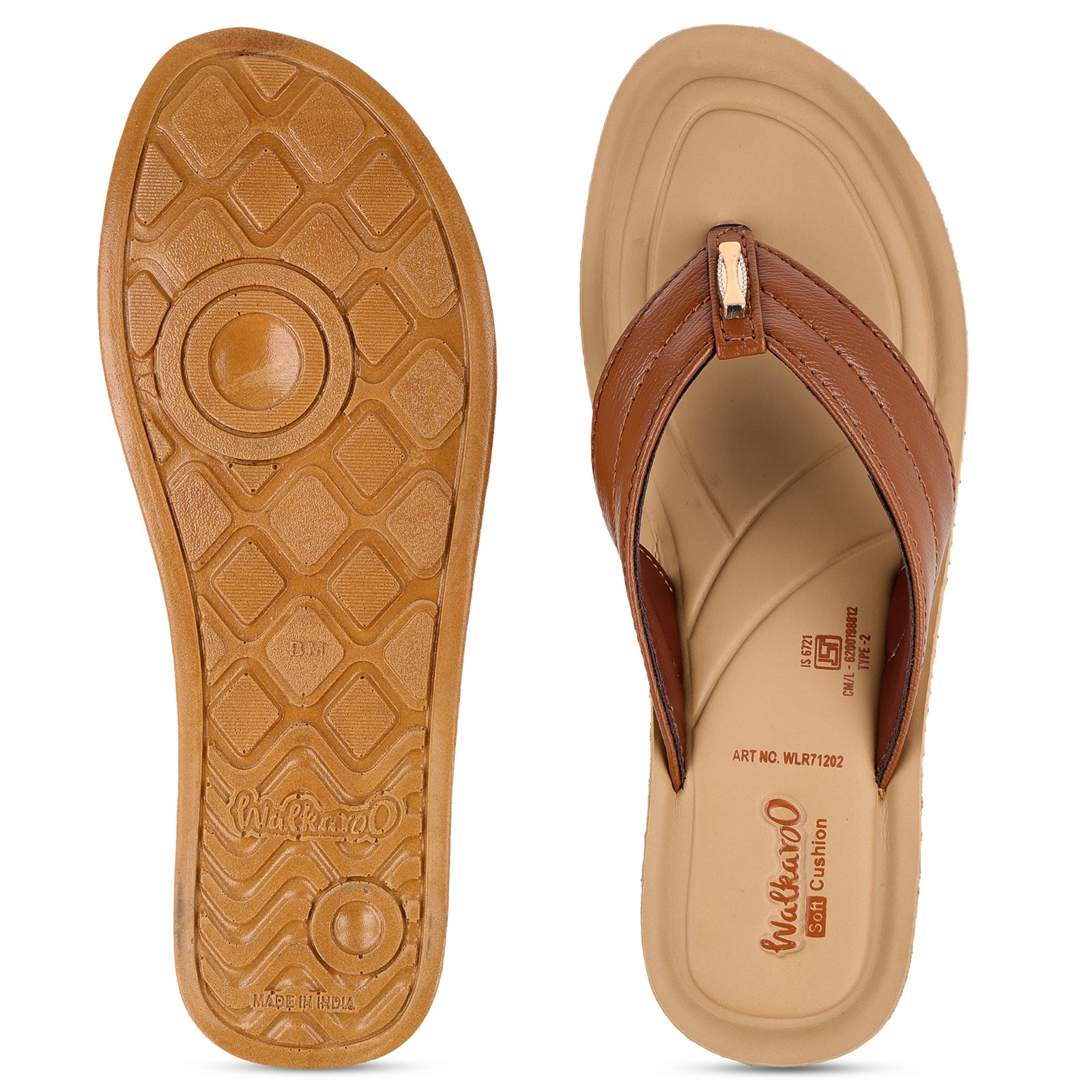 Women's Daily Wear Sandals  - WLR71202 Brown