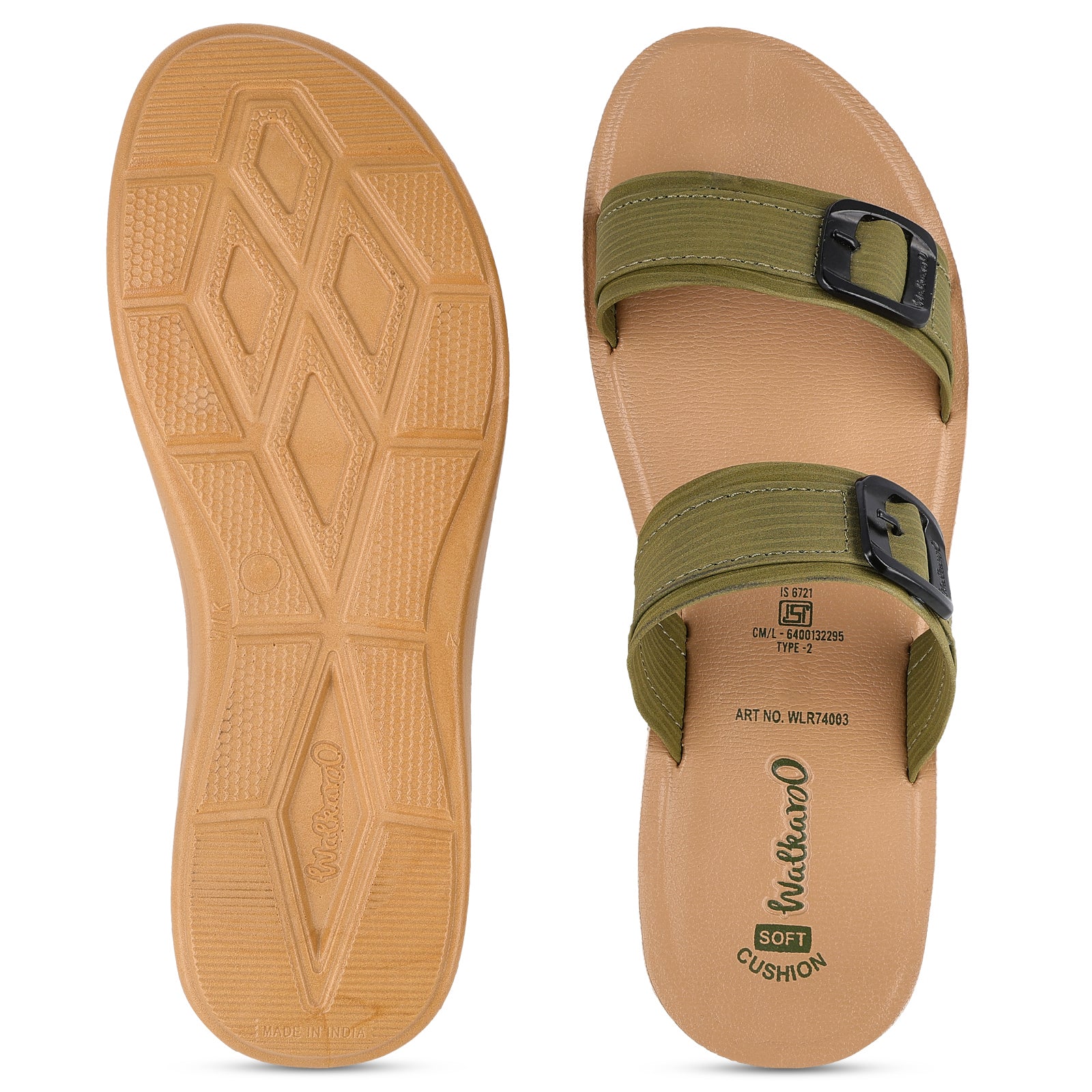Women's Daily Wear Sandals  - WLR74003 Olive Beige